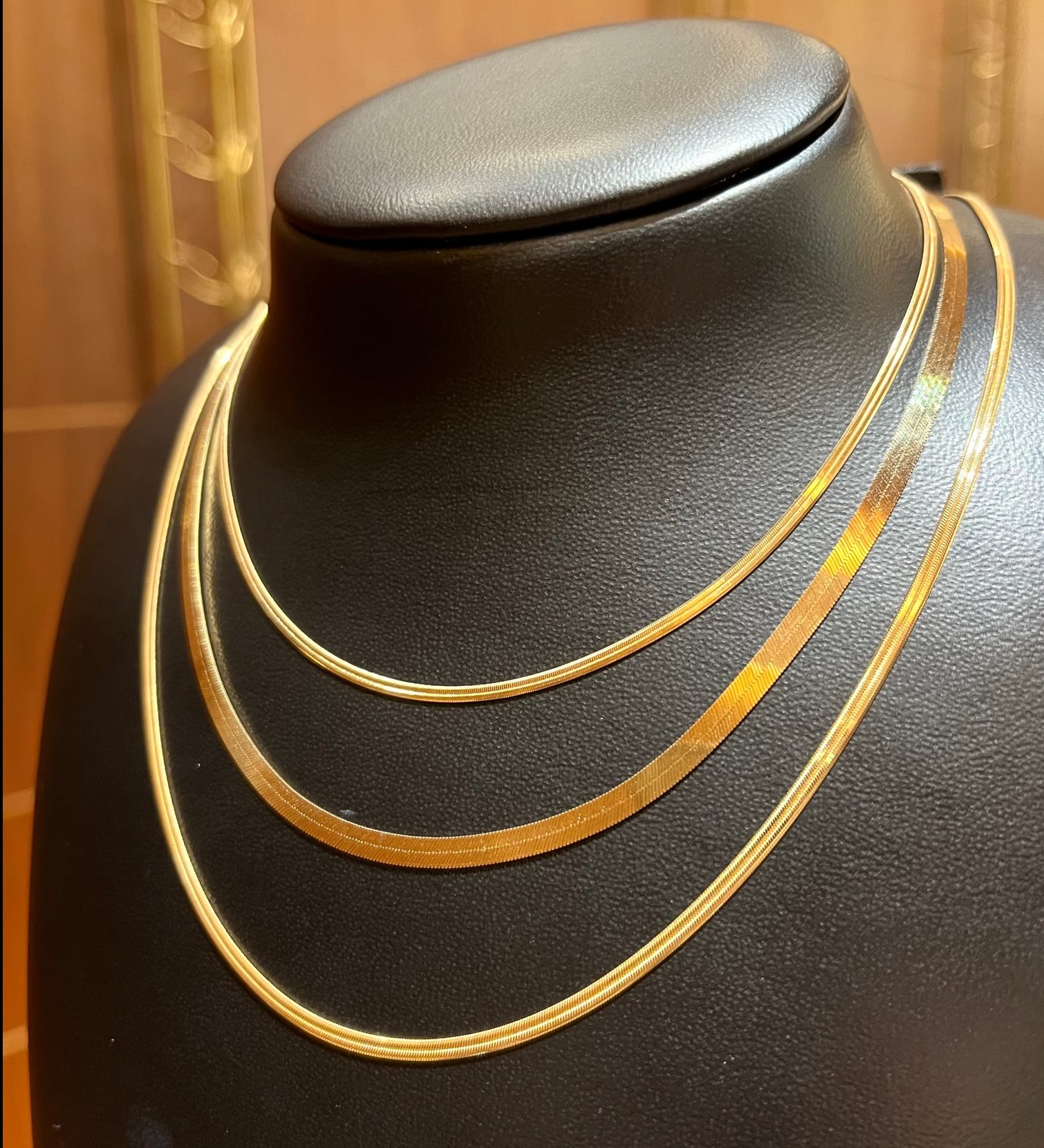 Made in Italy 24K Gold Over Silver 18 Inch Solid Herringbone Chain Necklace  - JCPenney