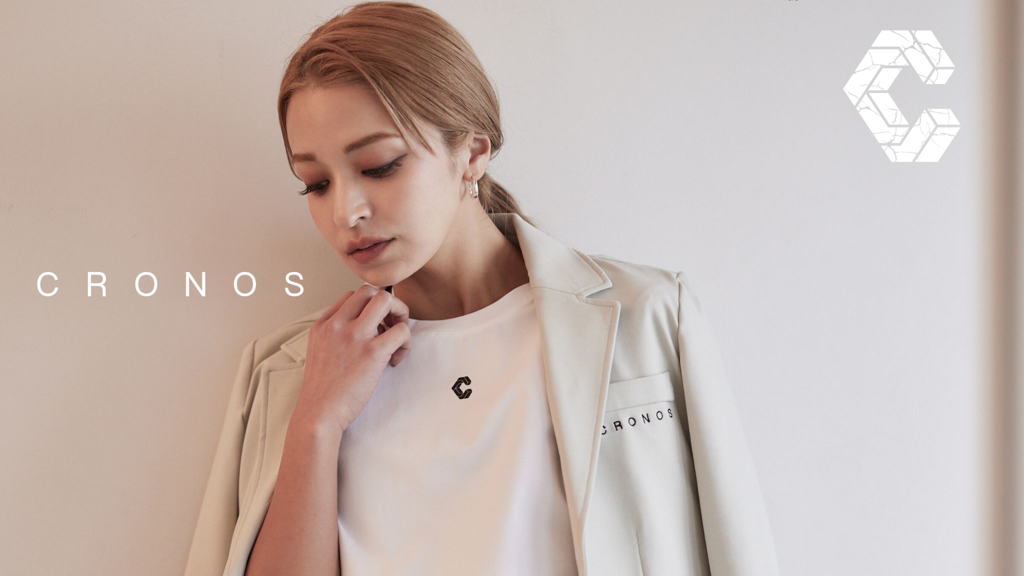 CRONOS バーガンディ ジップアップジャケット Sサイズ